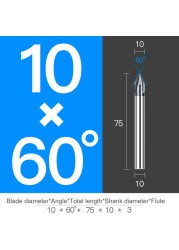 Chamfer Milling Cutter Carbide Angle Anti Chamfer End Mill Deburring V Grove Router 60 90 120 Degree 2 3 Flutes