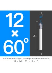 Chamfer Milling Cutter Carbide Angle Anti Chamfer End Mill Deburring V Grove Router 60 90 120 Degree 2 3 Flutes