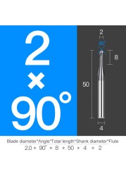 Chamfer Milling Cutter Carbide Angle Anti Chamfer End Mill Deburring V Grove Router 60 90 120 Degree 2 3 Flutes