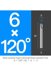 Chamfer Milling Cutter Carbide Angle Anti Chamfer End Mill Deburring V Grove Router 60 90 120 Degree 2 3 Flutes