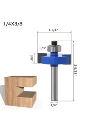 Rabbit Router Bit with 6 Bearings Set-1/4" Shank 6mm Shank Woodworking Cutter Tenon Cutter for Woodworking Tools