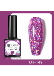 UR SUGAR 7.5ml Glitter UV Gel Polish Bling Sequins Rose Gold Silver Soak Off Manicure Nail UV Gel Polish Lacquer Base