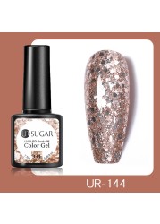 UR SUGAR 7.5ml Glitter UV Gel Polish Bling Sequins Rose Gold Silver Soak Off Manicure Nail UV Gel Polish Lacquer Base