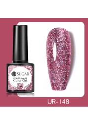 UR SUGAR 7.5ml Glitter UV Gel Polish Bling Sequins Rose Gold Silver Soak Off Manicure Nail UV Gel Polish Lacquer Base