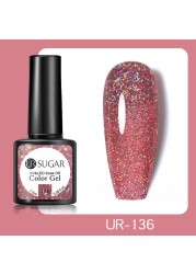 UR SUGAR 7.5ml Glitter UV Gel Polish Bling Sequins Rose Gold Silver Soak Off Manicure Nail UV Gel Polish Lacquer Base