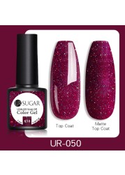 UR SUGAR 7.5ml Glitter UV Gel Polish Bling Sequins Rose Gold Silver Soak Off Manicure Nail UV Gel Polish Lacquer Base