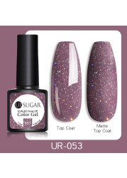 UR SUGAR 7.5ml Glitter UV Gel Polish Bling Sequins Rose Gold Silver Soak Off Manicure Nail UV Gel Polish Lacquer Base