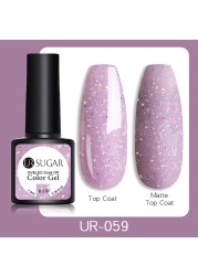 UR SUGAR 7.5ml Glitter UV Gel Polish Bling Sequins Rose Gold Silver Soak Off Manicure Nail UV Gel Polish Lacquer Base