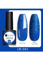 UR SUGAR 7.5ml Glitter UV Gel Polish Bling Sequins Rose Gold Silver Soak Off Manicure Nail UV Gel Polish Lacquer Base