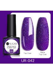 UR SUGAR 7.5ml Glitter UV Gel Polish Bling Sequins Rose Gold Silver Soak Off Manicure Nail UV Gel Polish Lacquer Base