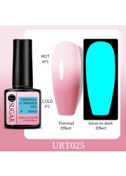 ur sugar 7.5ml luminous gel nail polish glow in the dark color semi permanent soak off uv varnish gel fluorescent nails art