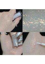 12 Colors Liquid Eyeshadow Highlight Sequins Glitter Eye Shadow Pearlescent Lying Silkworm Waterproof Lasting Shiny Eye Cosmetics