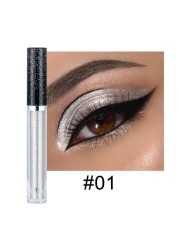 12 Colors Liquid Eyeshadow Highlight Sequins Glitter Eye Shadow Pearlescent Lying Silkworm Waterproof Lasting Shiny Eye Cosmetics