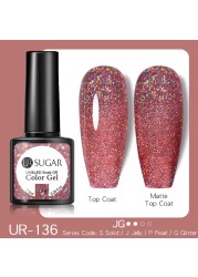 ur sugar caramel color gold sequins gel nail polish for manicure brown chocolate soak off uv gel nail varnish nail art design