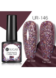 UR Sugar Fluorescent Reflective Gel Holographic Gel Nail Polish Shine Neon Glitter Semi Permanent Soak Off UV LED Nail Gel