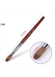 Acrylic Nail Brush Kolinsky Sable UV Nail Gel Crystal Nail Brush Painting Drawing Carving Dotting Pen DIY Nail Design Brushes