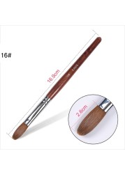 Acrylic Nail Brush Kolinsky Sable UV Nail Gel Crystal Nail Brush Painting Drawing Carving Dotting Pen DIY Nail Design Brushes