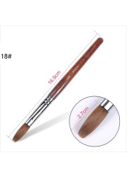 Acrylic Nail Brush Kolinsky Sable UV Nail Gel Crystal Nail Brush Painting Drawing Carving Dotting Pen DIY Nail Design Brushes