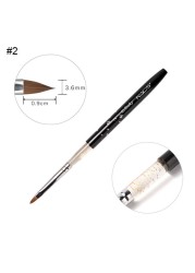 Acrylic Nail Brush Kolinsky Sable UV Nail Gel Crystal Nail Brush Painting Drawing Carving Dotting Pen DIY Nail Design Brushes