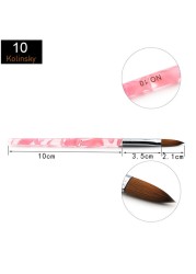 Acrylic Nail Brush Kolinsky Sable UV Nail Gel Crystal Nail Brush Painting Drawing Carving Dotting Pen DIY Nail Design Brushes