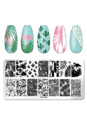 Nail Stamping Plates Natural Animal Snake Scale Flower Grass Tree Theme Image Template Nail Art Template Decoration 42 Designs