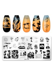 Nail Stamping Plates Natural Animal Snake Scale Flower Grass Tree Theme Image Template Nail Art Template Decoration 42 Designs