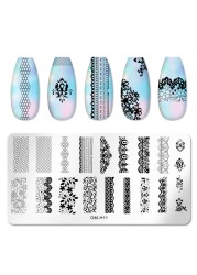 Nail Stamping Plates Natural Animal Snake Scale Flower Grass Tree Theme Image Template Nail Art Template Decoration 42 Designs