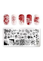 Nail Stamping Plates Natural Animal Snake Scale Flower Grass Tree Theme Image Template Nail Art Template Decoration 42 Designs