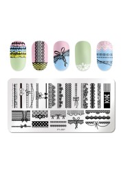 Nail Stamping Plates Natural Animal Snake Scale Flower Grass Tree Theme Image Template Nail Art Template Decoration 42 Designs