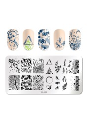 Nail Stamping Plates Natural Animal Snake Scale Flower Grass Tree Theme Image Template Nail Art Template Decoration 42 Designs