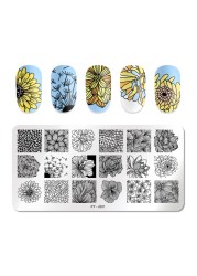 Nail Stamping Plates Natural Animal Snake Scale Flower Grass Tree Theme Image Template Nail Art Template Decoration 42 Designs