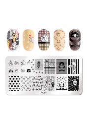 Nail Stamping Plates Natural Animal Snake Scale Flower Grass Tree Theme Image Template Nail Art Template Decoration 42 Designs