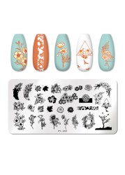 Nail Stamping Plates Natural Animal Snake Scale Flower Grass Tree Theme Image Template Nail Art Template Decoration 42 Designs