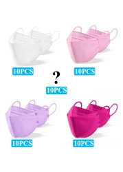 Kn95 Mask Lovely Disposable Girl Mask 4 Layer Dust Mask Filter Fish Shape FFP2 Children Mask Disposable Black Face Mask