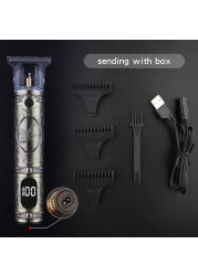 T9 Professional Electric Hair Clipper Trimmer For Man 0mm Baldheaded Barber Hair Cutting Machine Cordless Shaver