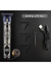 T9 Professional Electric Hair Clipper Trimmer For Man 0mm Baldheaded Barber Hair Cutting Machine Cordless Shaver