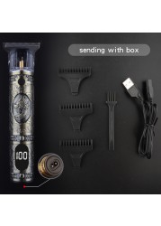 T9 Professional Electric Hair Clipper Trimmer For Man 0mm Baldheaded Barber Hair Cutting Machine Cordless Shaver