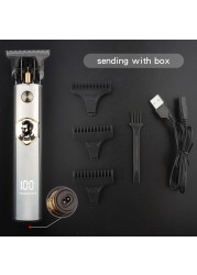 T9 Professional Electric Hair Clipper Trimmer For Man 0mm Baldheaded Barber Hair Cutting Machine Cordless Shaver