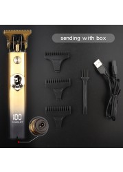 T9 Professional Electric Hair Clipper Trimmer For Man 0mm Baldheaded Barber Hair Cutting Machine Cordless Shaver