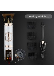 T9 Professional Electric Hair Clipper Trimmer For Man 0mm Baldheaded Barber Hair Cutting Machine Cordless Shaver