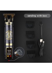 T9 Professional Electric Hair Clipper Trimmer For Man 0mm Baldheaded Barber Hair Cutting Machine Cordless Shaver