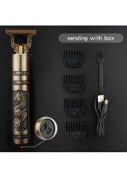 T9 Professional Electric Hair Clipper Trimmer For Man 0mm Baldheaded Barber Hair Cutting Machine Cordless Shaver