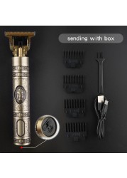 T9 Professional Electric Hair Clipper Trimmer For Man 0mm Baldheaded Barber Hair Cutting Machine Cordless Shaver