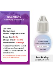 NAGARAKU Low Smell 5ml Glue No Simulation Eyelash Extension Glue Soft Eyelash Glue Fast Drying Eyelash Extensions Glue