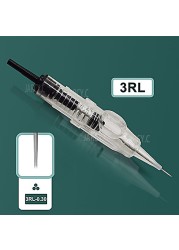 50 قطعة سهلة انقر العالمي 0.18/0.2/0.25/0.3/0.35/0.4 مللي متر 1RL تجميل دائم خرطوشة إبر 600D-G ل آلة لوشم الحاجب