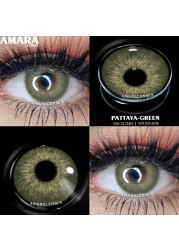 Amara Natural Colored Contact Lenses Blue 2pcs Beautiful Contacts Pupils Colored Contact Lens Yearly Makeup Cosmetics Contact Lens