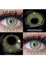 Amara Natural Colored Contact Lenses Blue 2pcs Beautiful Contacts Pupils Colored Contact Lens Yearly Makeup Cosmetics Contact Lens