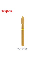 Dental Preparation Burs Set Porcelain Alloy Layer Inlay Set 10pcs/set FG0910D