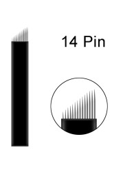 100 قطعة الأسود Lamina Microblading الإبر 0.18 مللي متر U شكل 18 دبابيس شفرات 12 14 16 21 دبوس الوشم الإبر لقلم تجميل دائم