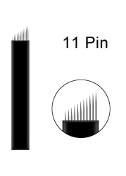 100 قطعة الأسود Lamina Microblading الإبر 0.18 مللي متر U شكل 18 دبابيس شفرات 12 14 16 21 دبوس الوشم الإبر لقلم تجميل دائم